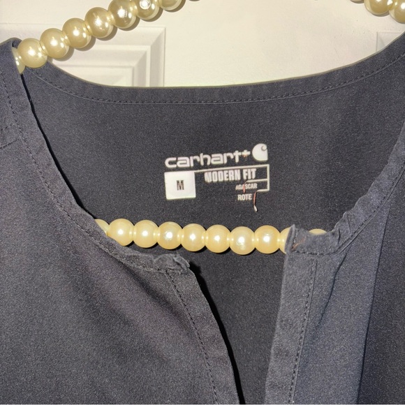 Carhartt Black Short-Sleeve V-Neck Scrub Top - Picture 3 of 6